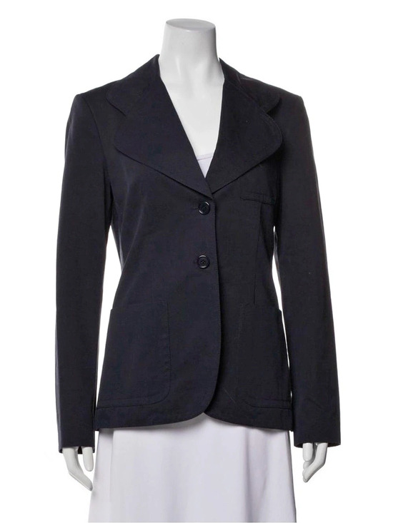 Prada Jackets & Blazers - Prada Vintage 2000s Cotton Blazer Jacket Navy Blue IT 42 US 6 M